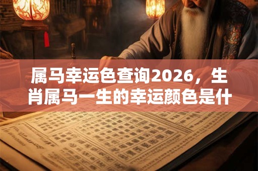 属马幸运色查询2026，生肖属马一生的幸运颜色是什么