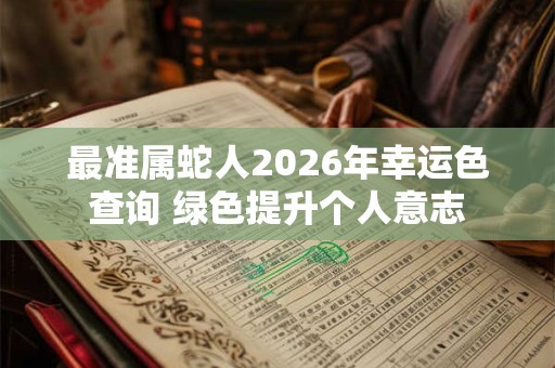 最准属蛇人2026年幸运色查询 绿色提升个人意志
