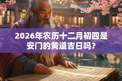 2026年农历十二月初四是安门的黄道吉日吗？
