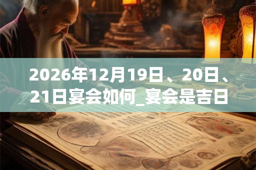 2026年12月19日、20日、21日宴会如何_宴会是吉日吗