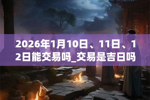 2026年1月10日、11日、12日能交易吗_交易是吉日吗 2026年1月10日、11日、12日能交易吗_交易是吉日吗