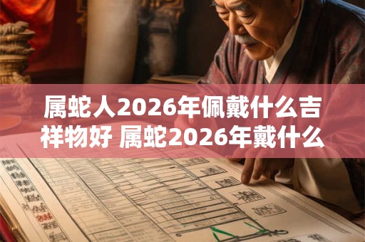 属蛇人2026年佩戴什么吉祥物好 属蛇2026年戴什么转运