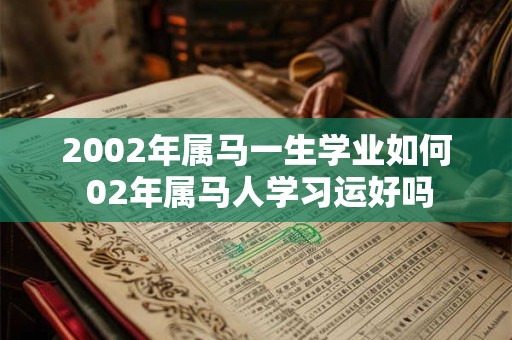 2002年属马一生学业如何 02年属马人学习运好吗