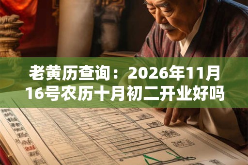 老黄历查询：2026年11月16号农历十月初二开业好吗