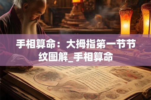 手相算命：大拇指笫一节节纹图解_手相算命