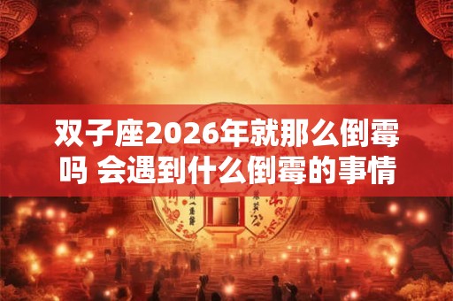 双子座2026年就那么倒霉吗 会遇到什么倒霉的事情