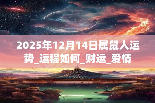 2025年12月14日属鼠人运势_运程如何_财运_爱情