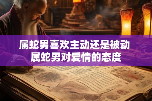 属蛇男喜欢主动还是被动 属蛇男对爱情的态度