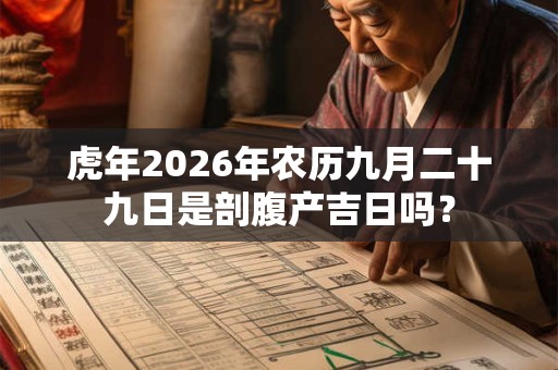 虎年2026年农历九月二十九日是剖腹产吉日吗？