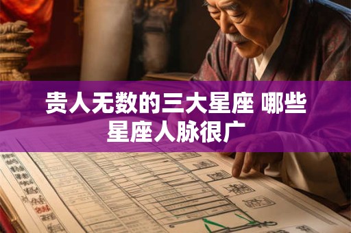 贵人无数的三大星座 哪些星座人脉很广
