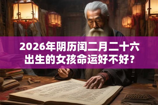 2026年阴历闰二月二十六出生的女孩命运好不好？