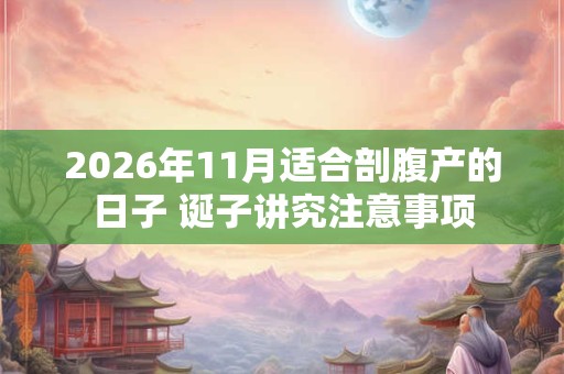 2026年11月适合剖腹产的日子 诞子讲究注意事项