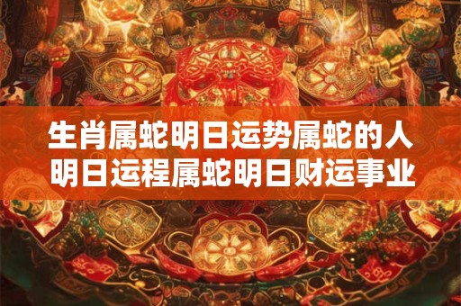 生肖属蛇明日运势属蛇的人明日运程属蛇明日财运事业运爱情运