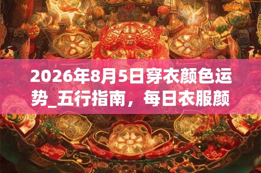 2026年8月5日穿衣颜色运势_五行指南，每日衣服颜色幸运色