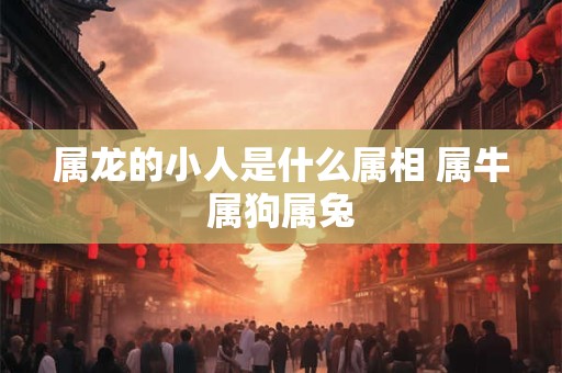 属龙的小人是什么属相 属牛属狗属兔