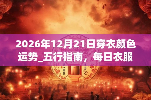 2026年12月21日穿衣颜色运势_五行指南，每日衣服颜色幸运色