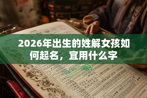 2026年出生的姓解女孩如何起名，宜用什么字