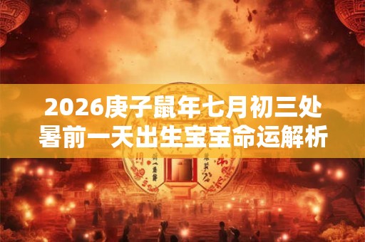 2026庚子鼠年七月初三处暑前一天出生宝宝命运解析