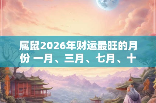 属鼠2026年财运最旺的月份 一月、三月、七月、十月