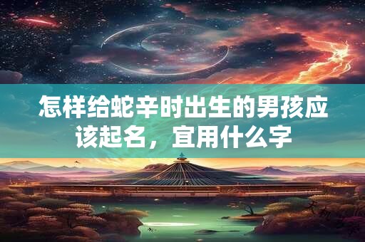 怎样给蛇辛时出生的男孩应该起名，宜用什么字