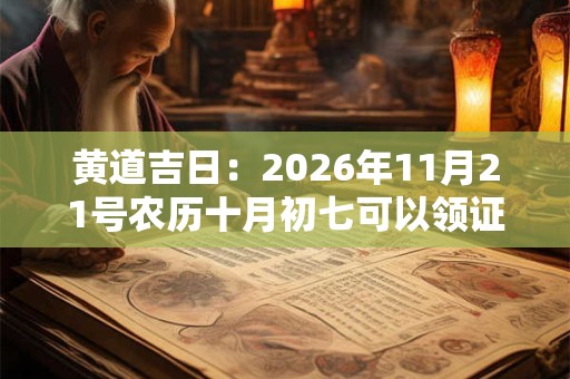 黄道吉日：2026年11月21号农历十月初七可以领证吗
