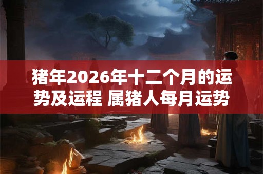 猪年2026年十二个月的运势及运程 属猪人每月运势