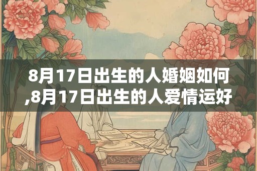 8月17日出生的人婚姻如何,8月17日出生的人爱情运好吗