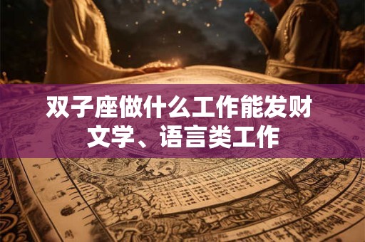 双子座做什么工作能发财 文学、语言类工作