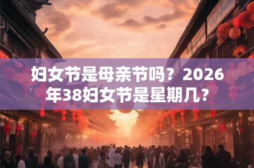 妇女节是母亲节吗？2026年38妇女节是星期几？