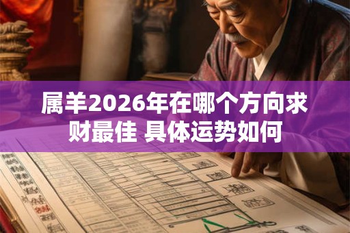 属羊2026年在哪个方向求财最佳 具体运势如何