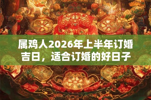 属鸡人2026年上半年订婚吉日，适合订婚的好日子