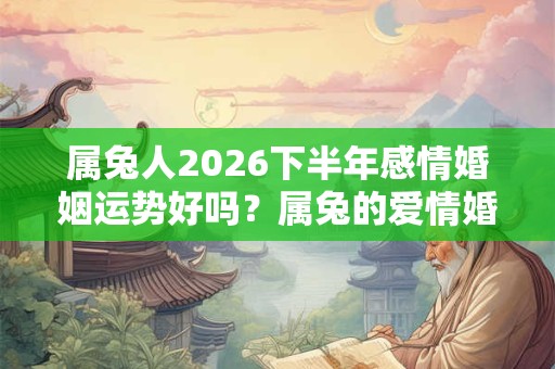属兔人2026下半年感情婚姻运势好吗？属兔的爱情婚姻运势详解