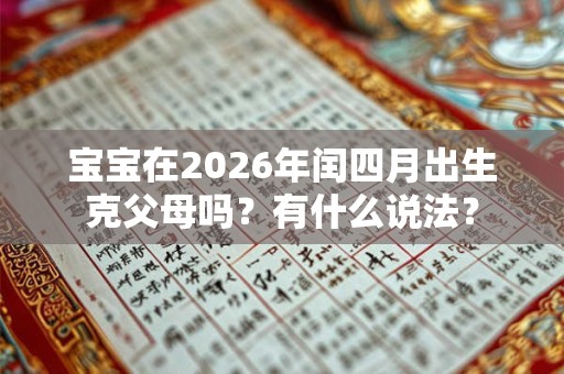 宝宝在2026年闰四月出生克父母吗？有什么说法？