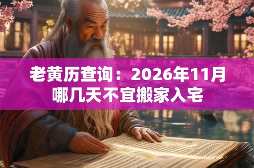 老黄历查询：2026年11月哪几天不宜搬家入宅