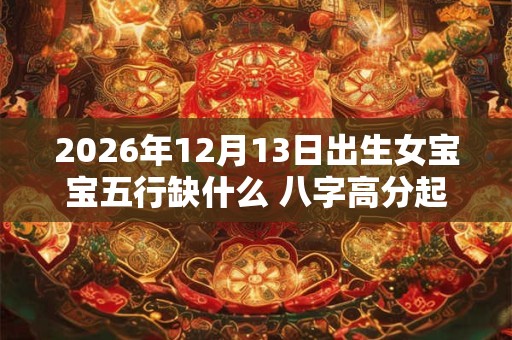 2026年12月13日出生女宝宝五行缺什么 八字高分起名字