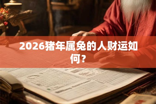 2026猪年属兔的人财运如何？