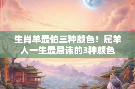 生肖羊最怕三种颜色！属羊人一生最忌讳的3种颜色