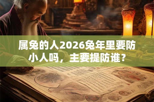 属兔的人2026兔年里要防小人吗，主要提防谁？