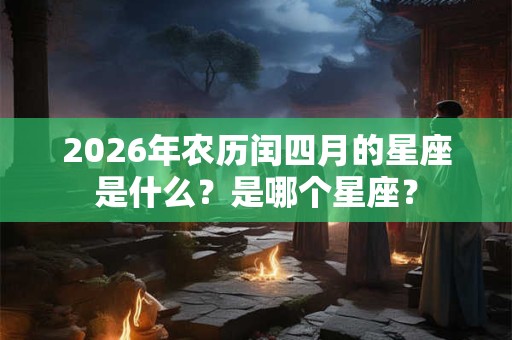 2026年农历闰四月的星座是什么？是哪个星座？