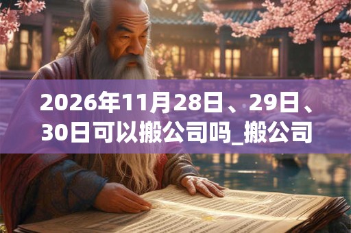 2026年11月28日、29日、30日可以搬公司吗_搬公司日子好吗