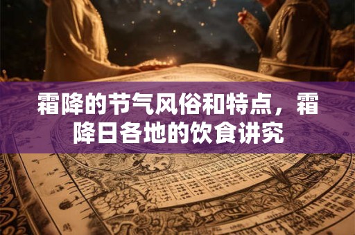 霜降的节气风俗和特点，霜降日各地的饮食讲究