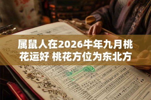 属鼠人在2026牛年九月桃花运好 桃花方位为东北方