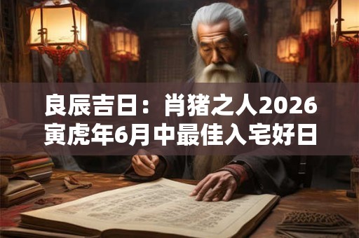 良辰吉日：肖猪之人2026寅虎年6月中最佳入宅好日子一览