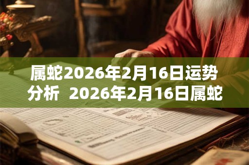 属蛇2026年2月16日运势分析  2026年2月16日属蛇今日运势
