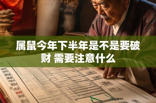 属鼠今年下半年是不是要破财 需要注意什么 属鼠今年下半年是不是要破财 需要注意什么