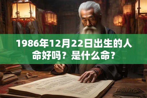 1986年12月22日出生的人命好吗？是什么命？