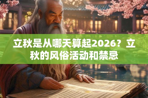 立秋是从哪天算起2026？立秋的风俗活动和禁忌