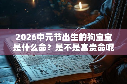 2026中元节出生的狗宝宝是什么命？是不是富贵命呢？