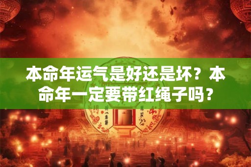 本命年运气是好还是坏？本命年一定要带红绳子吗？