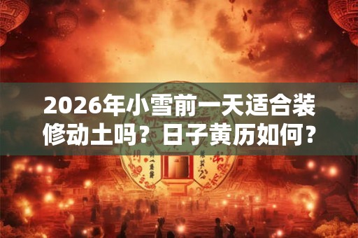 2026年小雪前一天适合装修动土吗?日子黄历如何? 2026年小雪前一天适合装修动土吗?日子黄历如何?